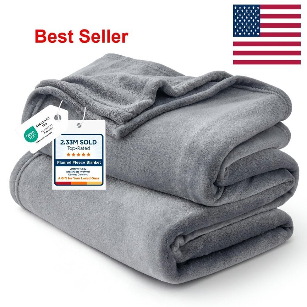 Queen Size Fleece Bed Blanket Ultra Soft Cozy Winter Luxury Microfiber Throw